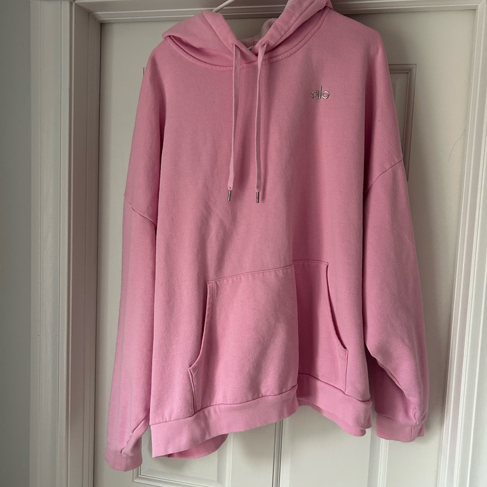 Alo Pink Hoodie Size 2XL